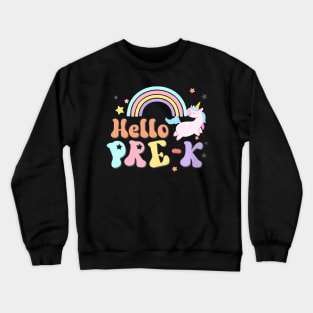 Pre K Unicorn Team Back To School Teacher Girl Boy Kid Crewneck Sweatshirt